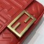 Fendi All-Over FF Motif Leather Mini Baguette Bag Red 2019