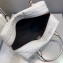 Fendi All-over FF Logo Motif Leather Medium Boston Bag White 2019