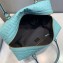 Fendi All-over FF Logo Motif Leather Medium Boston Bag Pale Blue 2019
