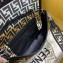 Fendi All-Over FF Logo Medium Baguette Bag in PU Black 2019