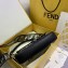 Fendi All-Over FF Logo Medium Baguette Bag in PU Black 2019