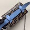 Fendi FF Logo Leather Belt Bag Sky Blue 2019