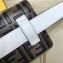 Fendi FF Logo Leather Belt Bag White 2019