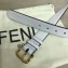 Fendi FF Logo Leather Belt Bag White 2019