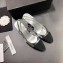 Chanel Heel 6.5cm Slingbacks G31318 Silver/Grosgrain Black 2019