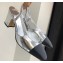 Chanel Heel 6.5cm Slingbacks G31318 Silver/Grosgrain Black 2019