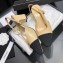Chanel Heel 6.5cm Slingbacks G31318 Beige/Grosgrain Black 2019
