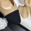 Chanel Heel 6.5cm Slingbacks G31318 Beige/Grosgrain Black 2019