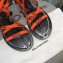 Balenciaga Flat Sandals With Printed Logo Laces Orange 2019
