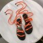 Balenciaga Flat Sandals With Printed Logo Laces Orange 2019