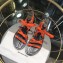 Balenciaga Flat Sandals With Printed Logo Laces Orange 2019