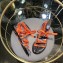 Balenciaga Flat Sandals With Printed Logo Laces Orange 2019