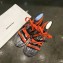 Balenciaga Flat Sandals With Printed Logo Laces Orange 2019