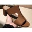 Hermes Heel 5cm Ostia Sandals Brown 2019