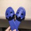 Hermes Lisboa Slipper Sandals Blue 2019
