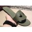 Hermes Lisboa Slipper Sandals Olive Green 2019