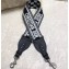 Christian Dior Shoulder Strap in Black and White Embroidered Canvas