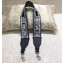 Christian Dior Shoulder Strap in Black and White Embroidered Canvas