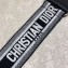 Christian Dior Shoulder Strap in Black and White Embroidered Canvas