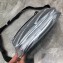Balenciaga Explorer Belt Pack Bag All Over Logo Monogram Silver
