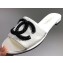 Chanel Sequins CC Logo Mules G34682 White 2019