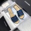 Chanel Stitching CC Logo Mules Blue 2019