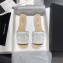 Chanel Stitching CC Logo Mules White 2019