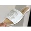 Chanel Stitching CC Logo Mules White 2019