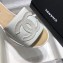 Chanel Stitching CC Logo Mules White 2019