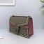 Gucci Crystal GG Supreme Canvas Dionysus Medium Shoulder Bag 403348/400235 Pink