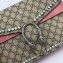 Gucci Crystal GG Supreme Canvas Dionysus Medium Shoulder Bag 403348/400235 Pink