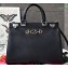 Gucci Zumi Grainy Leather Medium Top Handle Bag 564714 Black 2019