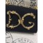 Dolce & Gabbana Baroque DG Girls Shoulder Bag In Leather Glitter Black 2019