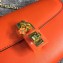 Dolce & Gabbana Padlock Flower Chain Clutch Bag Orange 2019