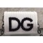 Dolce & Gabbana Black Crystal DG Girls Shoulder Bag In Quilted Nappa Leather White