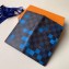 Louis Vuitton Damier Graphite Pixel Canvas Brazza Wallet N60162 Blue 2019