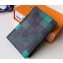 Louis Vuitton Damier Graphite Pixel Canvas Pocket Organiser Wallet N60160 Green 2019