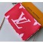 Louis Vuitton Monogram Canvas Pochette Double Zip Bag M67561 Rouge 2019