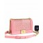 Chanel Embroidered Chevron Boy Medium Flap Bag Pink 2019