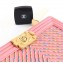 Chanel Embroidered Chevron Boy Medium Flap Bag Pink 2019