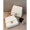 Chanel Lambskin with Imitation Pearls Side Pack Bag AS0614 White 2019
