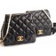 Chanel Lambskin with Imitation Pearls Side Pack Bag AS0614 Black 2019