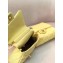 Chanel Lambskin with Imitation Pearls Side Pack Bag AS0614 Yellow 2019