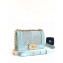Chanel Embroidered Chevron Boy Small Flap Bag Light Blue 2019