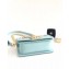 Chanel Embroidered Chevron Boy Small Flap Bag Light Blue 2019