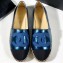 Chanel Stitching CC Logo Espadrilles Cyan