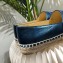 Chanel Stitching CC Logo Espadrilles Cyan