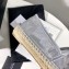 Chanel Stitching CC Logo Espadrilles Black/Mesh Silver