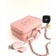 Chanel Striped Grained CC Filigree Vanity Case Medium Bag A93343 Pink 2019