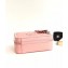 Chanel Striped Grained CC Filigree Vanity Case Medium Bag A93343 Pink 2019